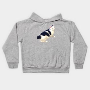 Cute Black & White Cat Kids Hoodie